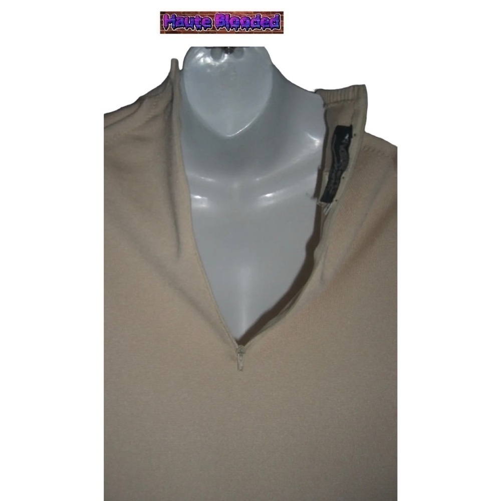 Vintage 70s Givenchy Sport Beige Striped Sweater Pants Scarf Logo Couture Petite - Picture 12 of 15